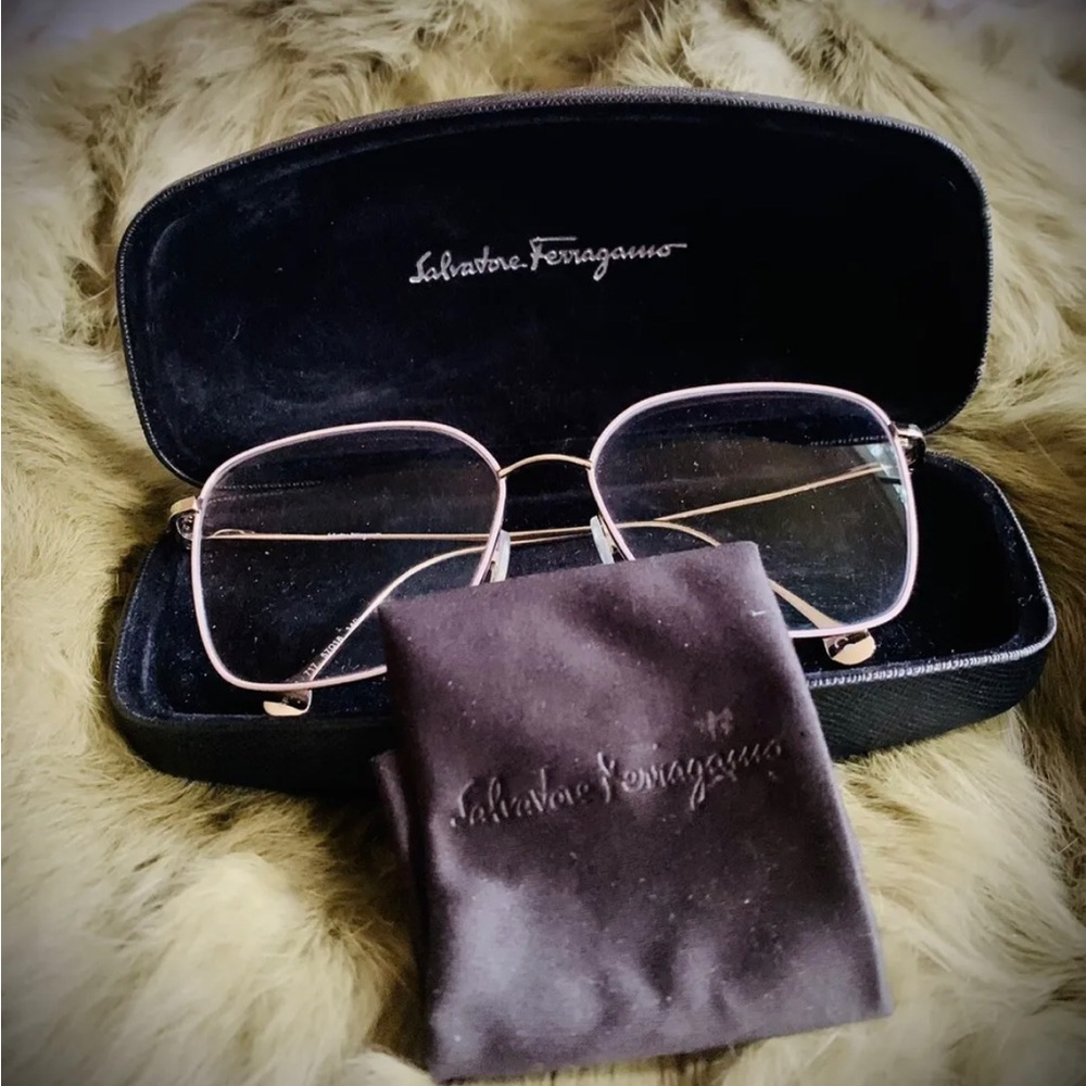 AUTHENTIC Salvatore Ferragamo SF-2176717 GOLD/light pink 57-16-140